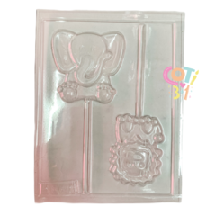 Placa paleta animalitos leon/elefante x1