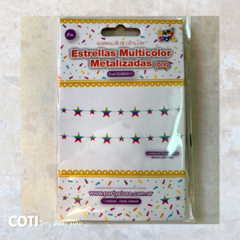 Guirnalda estrellas chicas metalizadas multicolores 2m x1 - comprar online