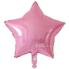 Globo metalizado estrella rosa 46cm x1