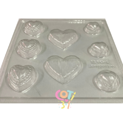 Placa chocolate corazones x1 - comprar online