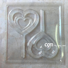 Placa paleta corazon con dibujo x1