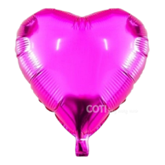 Globo metalizado corazón fucsia 46cm x1