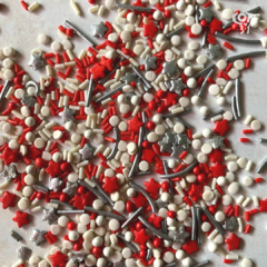 Sprinkles futbol rojo y blanco x50g - comprar online