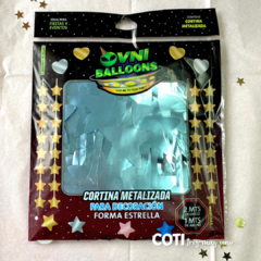 Cortina metalizada estrellas celestes 1*2mts x1