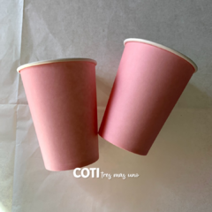 Vaso de polipapel simple rosa x 6 unidades