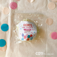 Globo con confetti circular rosa gold x4 - comprar online