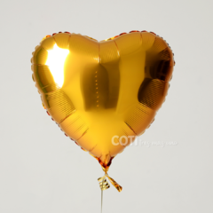 Globo metalizado corazón dorado 46cm x1