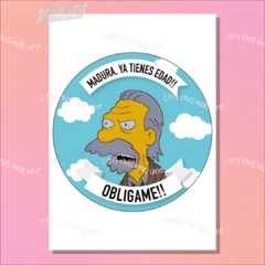 Fototorta Los Simpsons 'Madura, ya tienes edad' editable x1