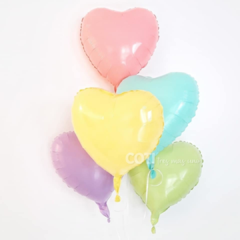 Globo corazón verde limón 46cm x1 - comprar online