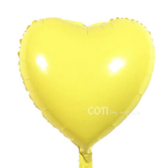 Globo corazón amarillo pastel 46cm x1