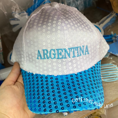 Gorra Argentina con lentejuelas x1 - comprar online