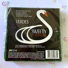 Servilletas verdes lisas sweety x20u - comprar online