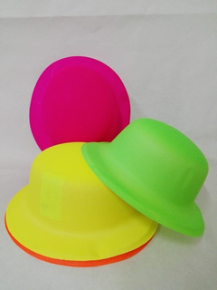 Sombrero Bombin Plástico Fluo