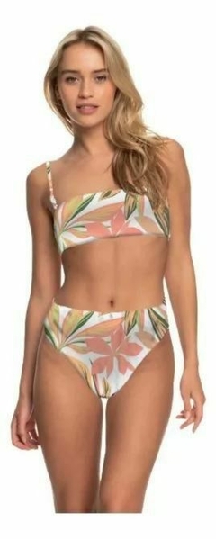 Bikini Roxy WHITE FLOWERS BANDEAU T0378