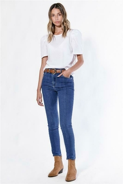 JEANS POCKET MEMORY AZUL GASTADO