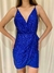 Vestido paillettes azul - comprar online