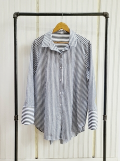 CAMISA OVER RAYADA. - tienda online