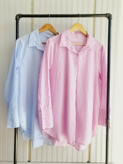 CAMISA OVER RAYADA. - comprar online