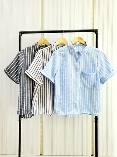 CAMISA LINO RAYADO. - tienda online