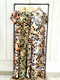 VESTIDO LARGO EVASE M/C (ANIMAL PRINT, multi)