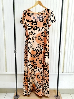 VESTIDO LARGO EVASE M/C (ANIMAL PRINT, multi) - ivony