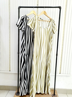 VESTIDO LARGO EVASE M/C (ZEBRA BICO) - comprar online