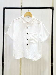 CAMISA M/C SEDA ARRUGADA LISA - tienda online