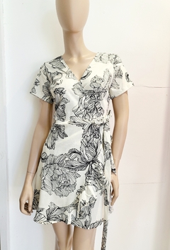 VESTIDO CRUZADO LINO ELASTIZ (WANDA) - comprar online