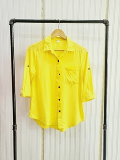 CAMISA 1 BOLSILLO M/3/4 LISA. - ivony