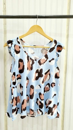 MUSCULOSA DE LINO (ANIMAL PRINT) - comprar online