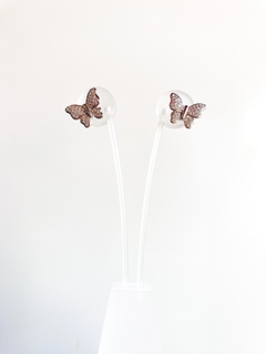 Aros de plata 925 mariposa