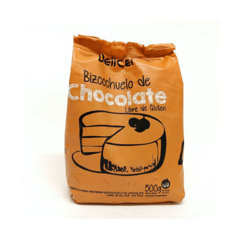 Premezcla Bizcochuelo de Chocolate x 500 grs DELICEL - SIN TACC
