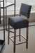 P1 Taburete, silla alta NIMES con funda tusor gris grafito