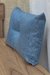 Almohadón de SEDA con boton, azul, 50x30 - comprar online