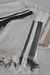 A10 Manta MANHATTAN rayas beige, negro o gris 140x160 - comprar online