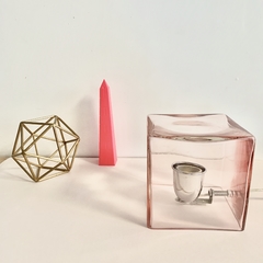 Cubo Velador Transparente Rosa