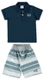 CONJUNTO MASC POLO E BERMUDA AZUL - 11112