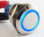Llave Pulsador Acero Inox + Zócalo con Led azul - comprar online