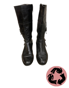 BOTAS ALTAS CUERO NEGRO T.39