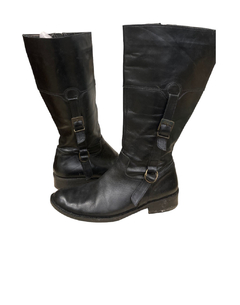 BOTAS ALTAS CUERO NEGRO T.39 - comprar online