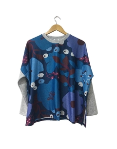 Sweater Poncho Azul - comprar online