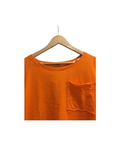Remera de jersey con bolsillo Naranja - comprar online