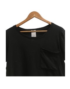 Remera de jersey con bolsillo Negro - comprar online
