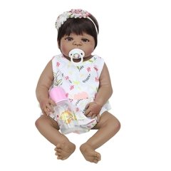 Boneca Bebê Reborn Negra Corpo Silicone Macio Pronta Entrega