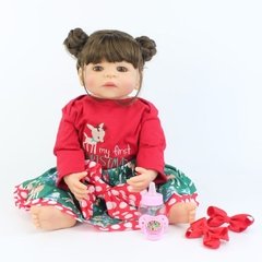 Bebê Reborn Edição Especial De Natal Corpo Em Silicone Macio - Nova Reborn - Bonecas e Pelúcias