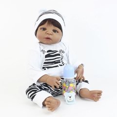 Bebê Reborn Negro Corpo Silicone Pronta Entrega Lançamento - Nova Reborn - Bonecas e Pelúcias