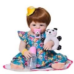 Bebê Boneca Reborn A Pronta Entrega Inteira Em Silicone 55cm