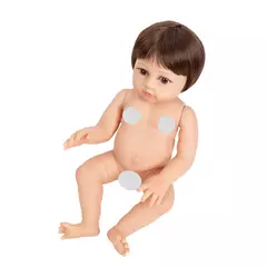 Boneca Bebê Reborn 48cm Menino Corpo de Silicone Pode Tomar Banho