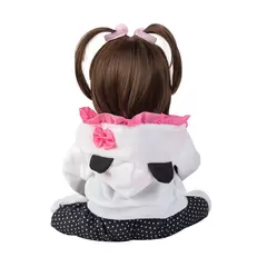 Boneca Reborn Panda Menina 48cm Corpo de Silicone Vem Com Pelúcia