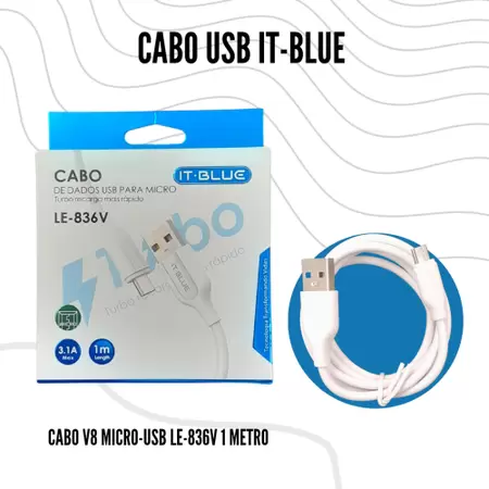 Cabo de Iphone Turbo 1M 3.1A It.Blue
